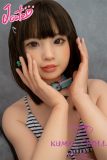 J-cute Doll Full Silicone Love Doll 149cm/4ft9 A-cup with Silicone Head AGD01 (Yuhoshi Make-up)  with new body makeup in Striped Bikini