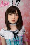 J-cute doll 137cm A-cup AGD19 head (Yuhoshi Make-up) sex doll full silicone material in Blue and White Lolita Dress