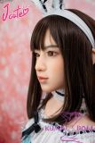 J-cute doll 137cm A-cup AGD19 head (Yuhoshi Make-up) sex doll full silicone material in Blue and White Lolita Dress