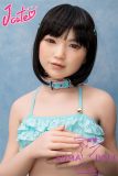 J-cute doll 133cm AA-cup AGD07 head (Yuhoshi Make-up) sex doll full silicone material in Teal Ruffled Bikini