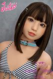J-cute Doll Full Silicone Love Doll 149cm/4ft9 A-cup with Silicone Head AGD01 (Yuhoshi Make-up)  with new body makeup in Striped Bikini