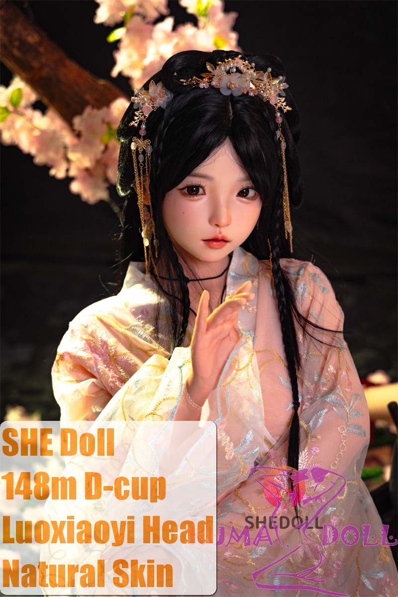 SHEDOLL Lolita type #3洛小夕 (Luoxiaoxi)  head 148cm/4ft9 D-cup love doll body material customizable in Chinese Traditional Dress