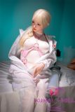 SHEDOLL Lolita type 158cm/5ft2 C-cup #14楚琳 (Chulin) head love doll body material customizable in White Bodysuit