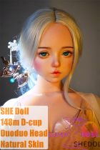 SHEDOLL Lolita type #20朵朵（Duoduo） head 148cm/4ft9 D-cup love doll body material customizable in Pink Dress