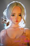 SHEDOLL Lolita type #20朵朵（Duoduo） head 148cm/4ft9 D-cup love doll body material customizable in Pink Dress