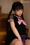 SHEDOLL #5柠檬 (Ningmeng) head 140cm/4ft6 small breast head love doll body material customizable in Black Sailor Suit