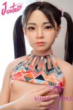 J-cute doll 133cm AA-cup AGD17 head sex doll full silicone material in Diamond-Patterned Bikini Set