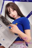 FUDOLL Sex Doll 157cm/5ft2 F-cup #J008 head High-grade silicone head + TPE material body Height and other options in Blue Top