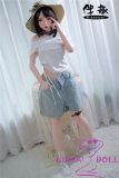 BQDOLL 148cm D-cup B2 Head Full Silicone Sex Dolls in White Top & Jeans
