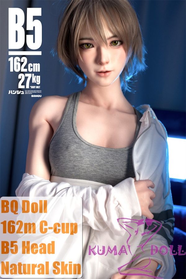 BQDOLL 162cm C-cup B5 Head Full Silicone Sex Dolls in Gray Lingerie