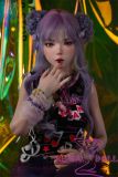 BQDOLL 148cm D-cup B2 Head Full Silicone Sex Dolls with Purple Hair