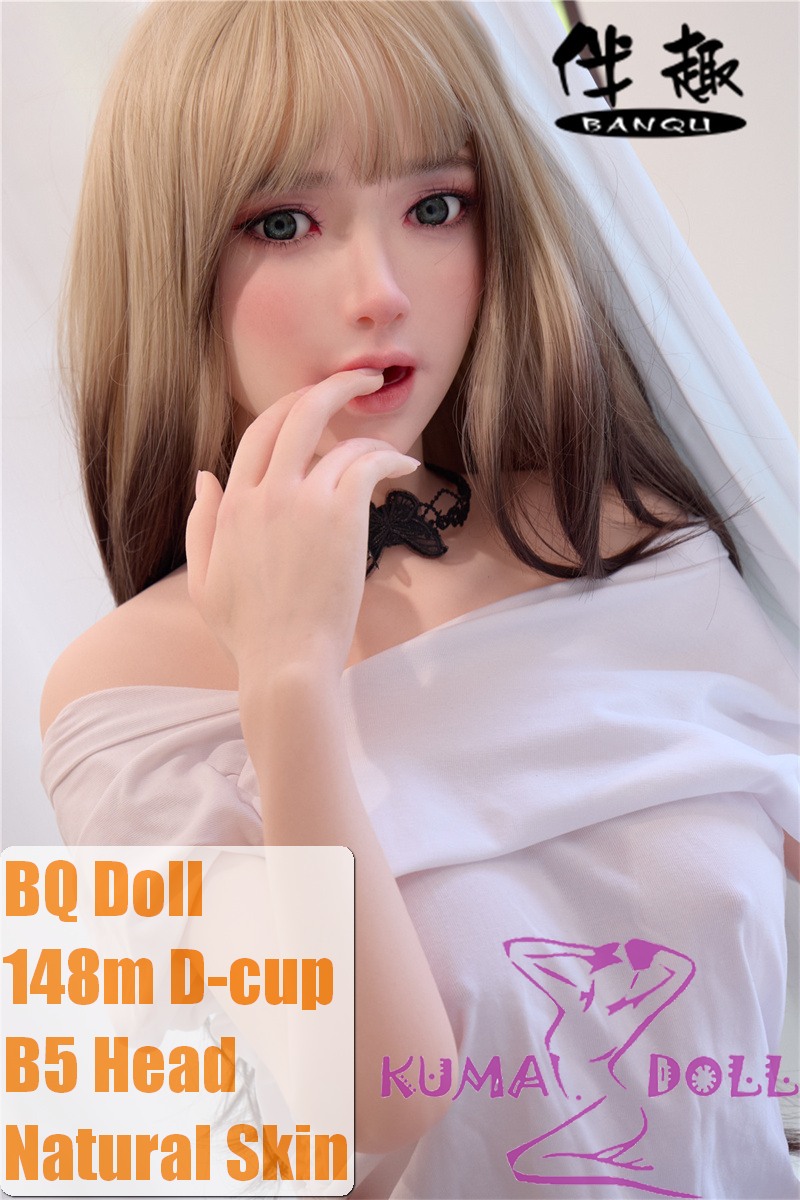 BQDOLL 148cm D-cup B5 Head Full Silicone Sex Dolls in White Short-Sleeve Outfit
