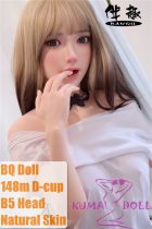 BQDOLL 148cm D-cup B5 Head Full Silicone Sex Dolls in White Short-Sleeve Outfit