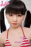 J-cute Doll Full Silicone Love Doll 149cm/4ft9 A-cup with Silicone Head AGD01 with new body makeup in Red Striped Bikini