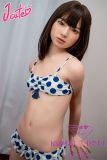J-cute doll 137cm A-cup AGD19 head (Yuhoshi Make-up) sex doll full silicone material in Black and White Polka Dot Bikini