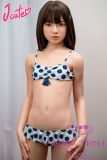 J-cute doll 137cm A-cup AGD19 head (Yuhoshi Make-up) sex doll full silicone material in Black and White Polka Dot Bikini