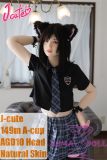 J-cute Doll Love Doll 149cm/4ft9 A-cup with Silicone Head AGD10 TPE Body with new body makeup
