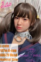 J-cute Doll Full Silicone Sex Doll 137cm A-cup AGD19 with new body makeup  in Red and White Bikini with Sailor Outfit