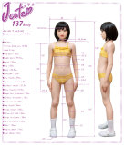 J-cute Doll Full Silicone Sex Doll 137cm A-cup AGD19 with new body makeup  in Red and White Bikini with Sailor Outfit