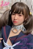J-cute Doll Full Silicone Sex Doll 137cm A-cup AGD19 with new body makeup  in Red and White Bikini with Sailor Outfit