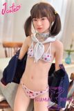 J-cute Doll Full Silicone Sex Doll 137cm A-cup AGD19 with new body makeup  in Red and White Bikini with Sailor Outfit