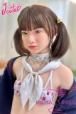 J-cute Doll Full Silicone Sex Doll 137cm A-cup AGD19 with new body makeup  in Red and White Bikini with Sailor Outfit
