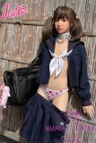 J-cute Doll Full Silicone Sex Doll 137cm A-cup AGD19 with new body makeup  in Red and White Bikini with Sailor Outfit