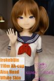 [Discontinued] Irokebijin S-TPE Sex Doll 110cm/3ft6 AA-cup Flat Aisa Silicone Head