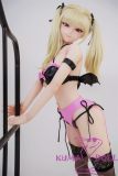Irokebijin Full Silicone Sex Doll 148cm F-cup Abby Head Pink & Black Demon Outfit
