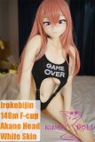 Irokebijin Full Silicone Sex Doll 148cm F-cup Akane Head in Black Bodysuit