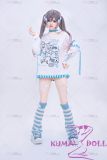 FUDOLL Full Silicone love doll 161cm D-cup #40 head with Twin Tails, Cute Outfit