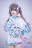 FUDOLL Full Silicone love doll 161cm D-cup #40 head with Twin Tails, Cute Outfit