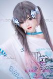 FUDOLL Full Silicone love doll 161cm D-cup #40 head with Twin Tails, Cute Outfit
