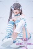 FUDOLL Full Silicone love doll 161cm D-cup #40 head with Twin Tails, Cute Outfit