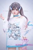 FUDOLL Full Silicone love doll 161cm D-cup #40 head with Twin Tails, Cute Outfit
