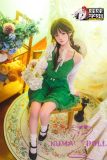 Doll Senior 22 Miye Head 148cm C-cup Full Silicone Sex Doll with Body Make-up in Green Dress