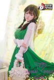 Doll Senior 22 Miye Head 148cm C-cup Full Silicone Sex Doll with Body Make-up in Green Dress