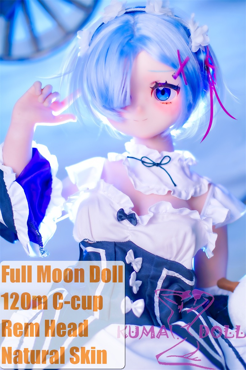 Full Moon Doll  120cm C-cup Rem Head Soft Vinyl Head + TPE Body Anime Sex Doll