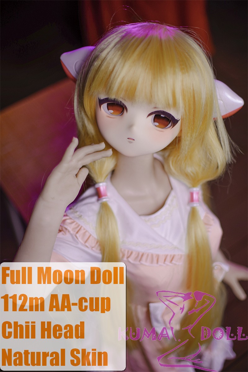Full Moon Doll  112cm AA-cup Chii Head Soft Vinyl Head + Silicone Body Anime Sex Doll