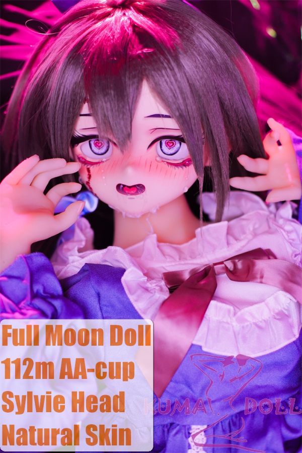 Full Moon Doll  112cm AA-cup Sylvie Head Soft Vinyl Head + Silicone Body Anime Sex Doll