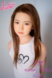 J-cute doll 137cm A-cup AGD17 head sex doll full silicone material in Mint Green Shorts
