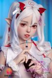 SHEDOLL Lolita type #20朵朵（Duoduo） head 148cm/4ft9 D-cup love doll body material customizable Vampire in White Nurse Outfit