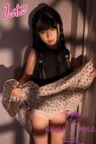 J-cute Doll Full Silicone Sex Doll 137cm A-cup AGD19 with new body makeup in  Black Top with Polka Dot Skirt