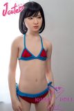 J-cute Doll Full Silicone Sex Doll 137cm A-cup AGD19 with new body makeup in Red and Blue Bikini