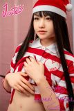 J-cute Doll Full Silicone Love Doll 149cm/4ft9 A-cup with Silicone Head AGD08 in Sexy Santa Outfit