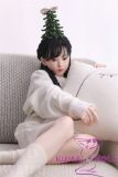MLW Doll Full Silicone Sex Doll 127cm AA-cup Momo head in White Dress