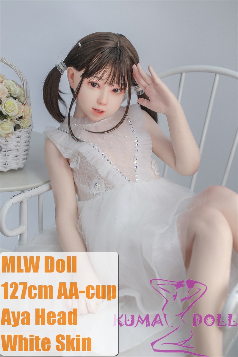 MLW Doll Full Silicone Sex Doll 127cm AA-cup Aya head in White Dress