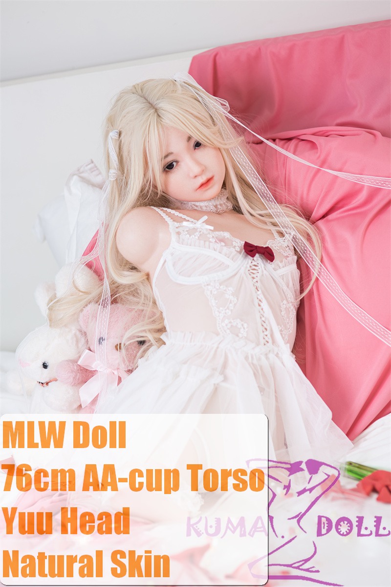 MLW Doll Sex Doll 87cm A-cup Yuu Head Full Silicone Torso in White Sheer Skirt