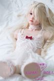 MLW Doll Sex Doll 87cm A-cup Yuu Head Full Silicone Torso in White Sheer Skirt