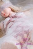 MLW Doll Sex Doll 87cm A-cup Yuu Head Full Silicone Torso in White Dress, and Pink Rope Bondage